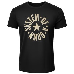 pánské tričko System Of A Down - Circle Star Logo - Black - HYBRIS - WMX-1-SOAD007-BK