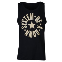 pánské tílko System Of A Down - Circle Star Logo - Black - HYBRIS - WMX-7-SOAD007-BK