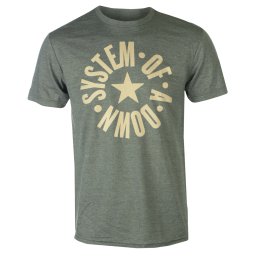 pánské tričko System Of A Down - Circle Star Logo - Olive Heather - HYBRIS - WMX-1-SOAD007-DGH