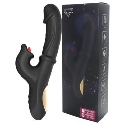 Wilson - vibran dildo s tlanou pkou na klitoris (ern)