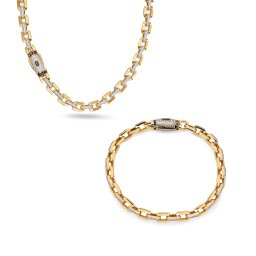 Monaco Chain set Cavo Alternate Pavé lock 6 mm IZ30801S