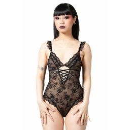 body dámské KILLSTAR - Sabelina Lace - Black - KSRA005784