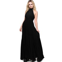dámské šaty s vázáním za krk KILLSTAR - CHAPEL BLESSING TIE BACK - černé - KSRA015028