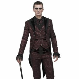 kabát pánský DEVIL FASHION - Dream Snatcher Gothic Patterned Swallowtail - CT19102