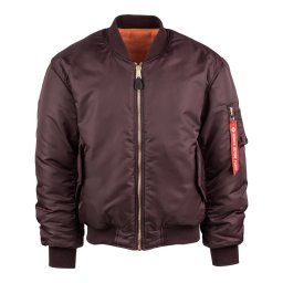 Bunda pilotní US MA1 BOMBER MAROON - FIALOVÝ vel. L