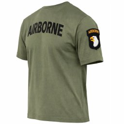 Triko AIRBORNE s nášivkou 101 divize na rukávu ZELENÉ vel. L