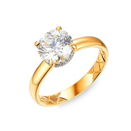 Diamantový prsten s lab-grown diamanty 2,17 ct, žluté zlato 14K IZLG1568