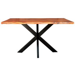 indickynabytek.cz - Jídelní stůl s kovovými nohami 140x90 cm z indického masivu palisandr / sheesham