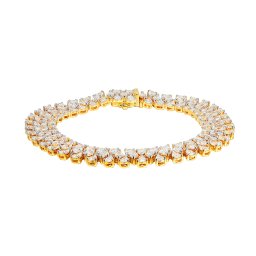 Luxusní lab-grown diamantový náramek 11,03 ct, žluté zlato 14K IZLG1571