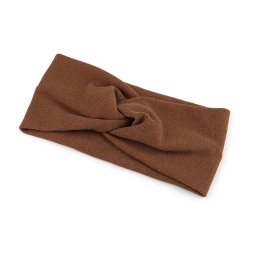 Dámská čelenka soft fleece křížená, barva 6 hnědá