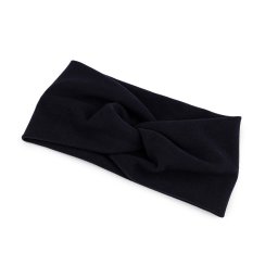 Dámská čelenka soft fleece křížená, barva 7 modrá tmavá