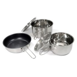 Origin Outdoors nádobí outdorové pětidílná sada NEREZ Cooking Set 'Non-Stick'