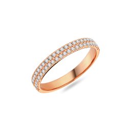 Dámský snubní prsten s lab-grown diamanty 2,7mm, růžové zlato IZKR030R-F-LG