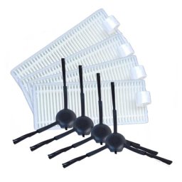 HEPA filtry a kartáčky pro ROWENTA X-Plorer S65, S70+, S75s, S135, S140, S275, S280, Philips a TP-Link, 4+4ks sada