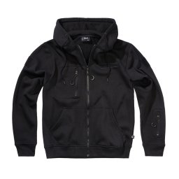 Mikina taktická na zip s kapucí Tactical Sweat Jacket ČERNÁ vel. XL