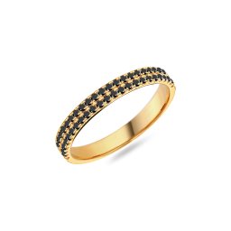 Dámský snubní prsten s černými diamanty 2,7 mm IZKR030-F-B