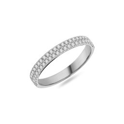 Dámský snubní prsten s diamanty 2,7mm, bílé zlato IZKR030A-F-BR