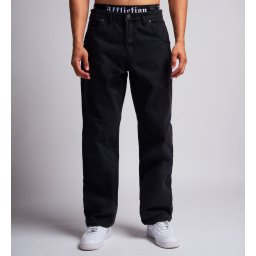 pánské kalhoty jeans baggy AFFLICTION - ESSENTIAL - washed šedé - 110RS320-STN