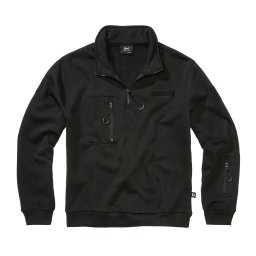 Mikina taktická 3/4 zip Tactical Sweat Troyer ČERNÁ vel. L