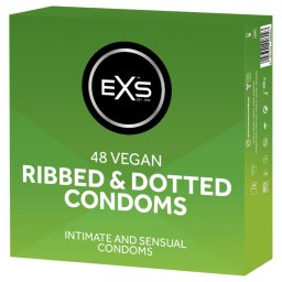 EXS Ribbed & Dotted - vroubkovan, tekovan kondom (48 ks)