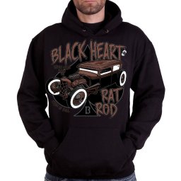 mikina pánská BLACK HEART - RAT TRAP - BLACK - 003-0038-BLK