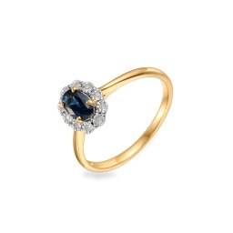 Prsten se safírem a diamanty 0.040 ct Hallie IZBR455Z