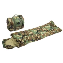 MIL-TEC spacák celorozepínací s podhlavníkem PILOT WOODLAND +/- 0°C