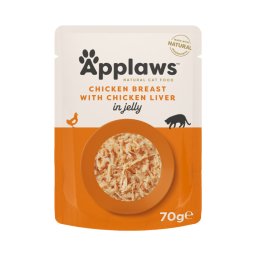 APPLAWS Cat Jelly kapsička 70g kuřecí prsa s játry