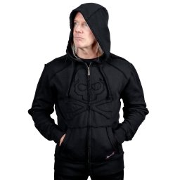 mikina pánská WORNSTAR - Black Skull - BLACK - WSHZ-BLKSKL-1