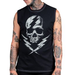 pánské tílko WORNSTAR - Thunderstruck - černé - WSTM-THNDSK-SLV