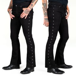 pánské kalhoty jeans WORNSTAR - Gauntlet Star - černé - WSGP-GLTSK