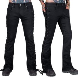 unisex kalhoty jeans WORNSTAR - Hellraiser - černé - WSP-HRKSL