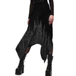 dámská midi sukně KILLSTAR - THORNED SPIRE - černá - KSRA015095