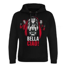 pánská mikina La Casa De Papel - Bella Ciao - Grey - HYBRIS - NFLX-37-LCDP001-H94-9-BK