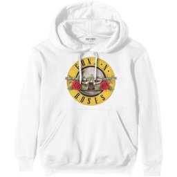 pánská mikina Guns N' Roses - Classic Logo - White - ROCK OFF - GNRHD04MW