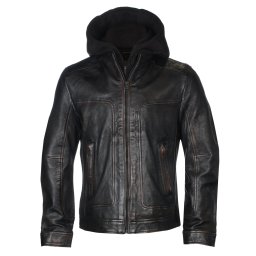 pánská bunda MAURITIUS - MMChonky Biker/9005 - vintage černá - 1201-4526