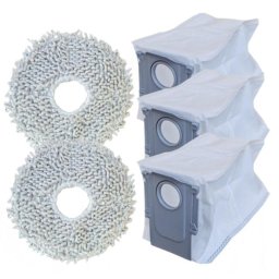 Mopy a sáčky pro ROBOROCK QR 798, QRevo 5AE, QRevo Curv, Edge, Saros 20/10R... 2+3ks sada