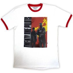 tričko pánské Twenty One Pilots - Side Stand Ringer - White - ROCK OFF - TOPTS19MW