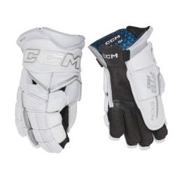 Hokejové rukavice CCM Jetspeed FT8 Pro White SR bílá 14 palců = 36cm - výška postavy 168-178cm