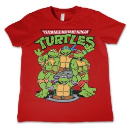 tričko dětské Želvy Ninja - Group - Red - HYBRIS - NIC-12-TMNT003-H54-4-RD