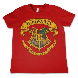 dětské tričko Harry Potter - Hogwarts Crest - Red - HYBRIS - WB-12-HP009-H2-2-RD