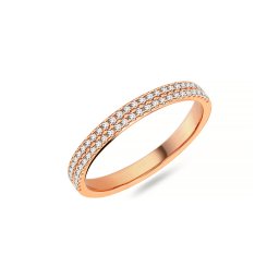 Dámský snubní prsten s lab-grown diamanty 2,3mm, růžové zlato IZKR029R-F-LG
