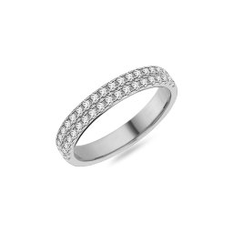 Dámský snubní prsten s diamanty 3,3 mm, bílé zlato IZKR032A-F-BR