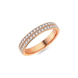 Dámský snubní prsten s lab-grown diamanty 3,3 mm, růžové zlato IZKR032R-F-LG