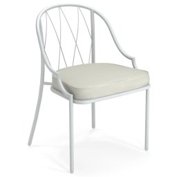 Výprodej Emu designové zahradní židle Como Chair (konstrukce: světle šedá, podsedák světle šedý)