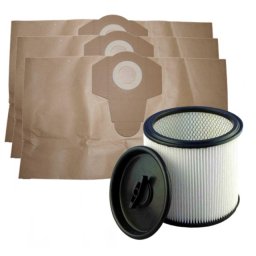 Filtr pro PARKSIDE PNTS 1300 omývatelný s víkem a sáčky papírové (58x25cm) sada 1+3ks