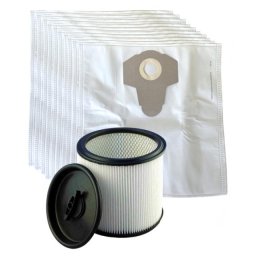 Filtr omývatelný pro PARKSIDE PNTS 1300 s víkem a sáčky textilní (38x33cm) 1+10ks sada