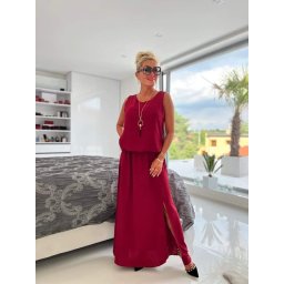 V&V Dlouhé šaty s rozparkem - Elegant