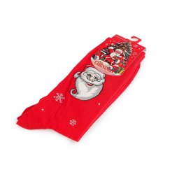 Vánoční ponožky unisex, barva 9 červená Santa