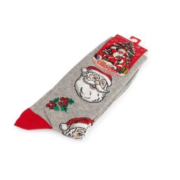 Vánoční ponožky unisex, barva 10 šedá holubí Santa